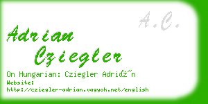 adrian cziegler business card